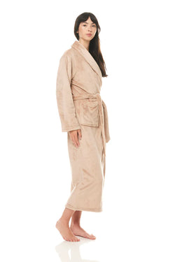 Gingerlilly Colette Plush Robe Biscuit