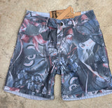 Wednesday Lulu Reversible Shorts Blue Floral