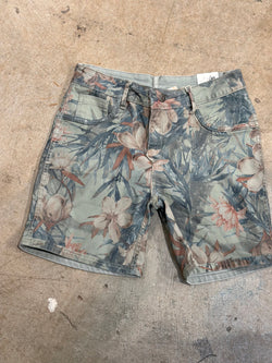 Wednesday Lulu Reversible Shorts Green Floral