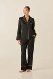 Gingerlilly Adele Satin Pj Set Black