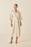 Gingerlilly Henrietta Satin Robe Ivory