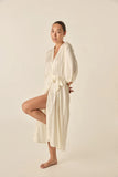 Gingerlilly Henrietta Satin Robe Ivory