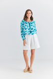 Holiday Seaside Cotton Top High Tide Print