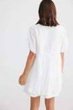 Holiday Canary Top white Linen