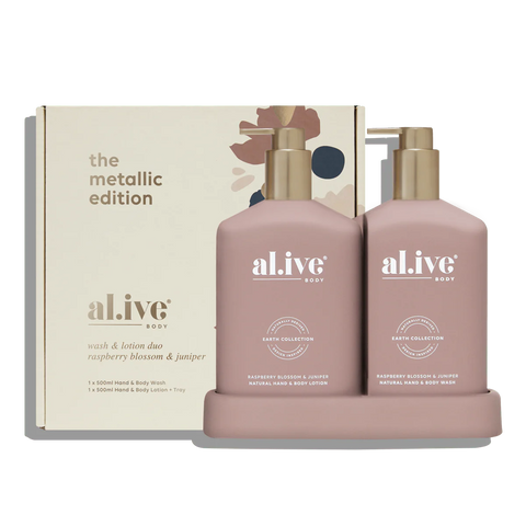 al.ive | Metallic Edition Wash & Lotion Duo - Raspberry Blossum and Juniper