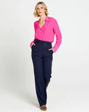Fate + Becker Unguarded Flare High Waisted Pant Navy