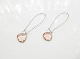 Sassy Silver and Pink Crystal French Hook Earring - Total Woman Total Home