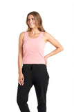 Betty Basics Mimi Rib Tank Salmon Pink