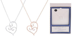 Equilibrium Looped Heart Necklace - Total Woman Total Home