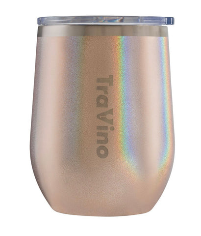 Travino Insulated Stemless Glitter Wine Tumbler Rose Gold - Total Woman Total Home