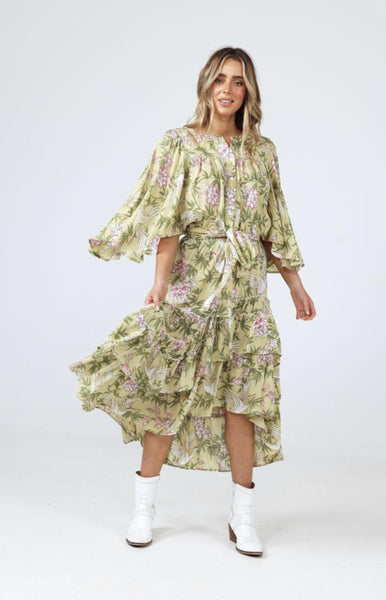Talisman Melrose Top Bird of Paradise Green