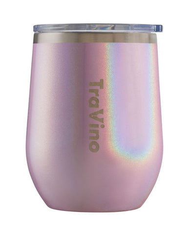 Travino Insulated Stemless Glitter Wine Tumbler Blush Pink - Total Woman Total Home