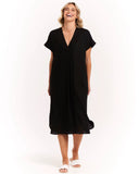 Betty Basics Roma Linen Dress Black