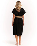 Betty Basics Roma Linen Dress Black