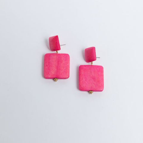 Holiday Greta Earrings Hot Pink