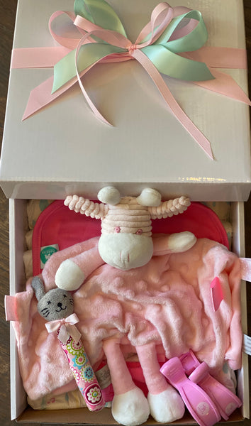 Baby Giraffe Gift Box Pink