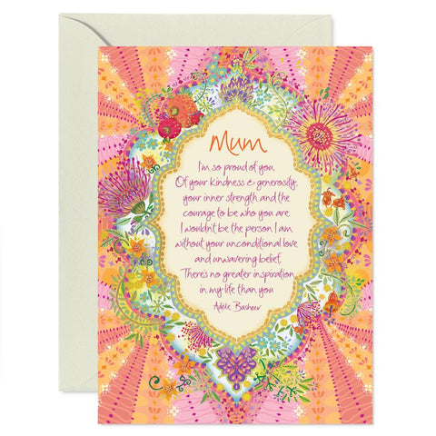 Intrinsic Mum Blooms Greeting Card