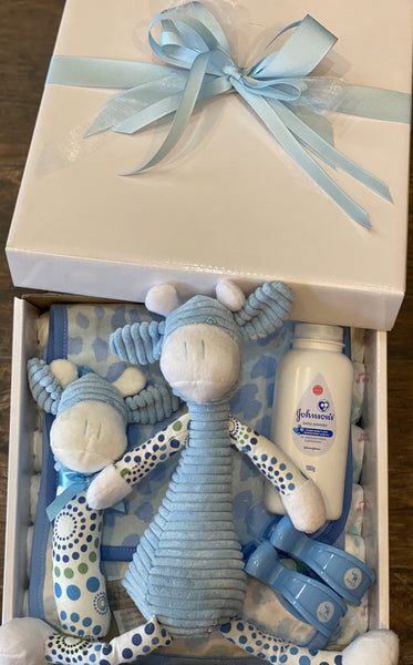 Baby Giraffe Toy Gift Box Blue