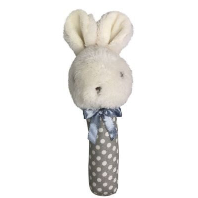 Baby Fluffy Bunny Rattle Grey - Total Woman Total Home