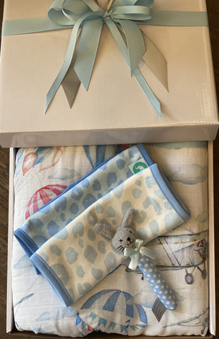 Baby Muslin Blanket Gift Box Planes