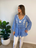 Holiday Jamaica Top Marina Blue