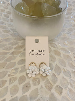 Holiday Sophie Earrings White