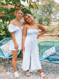 Daisy Says Rio Strapless Jumpsuit Blue