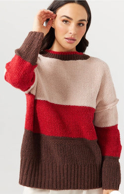Brave + True Fargo Knit Blush + Red + Chocolate