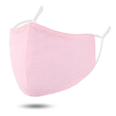 Face Mask Cotton with PM 2.5 Filters Pastel Pink